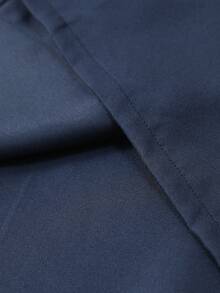 Manfinity Homme Men's Floral Print Short Sleeve Single-Breasted Chef Shirt Men Work Shirts - Navy Blue - View 3