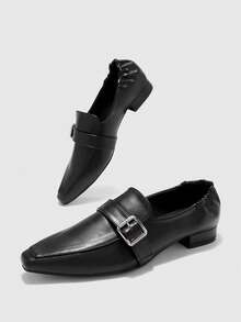 CUCCOO BIZCHIC 女士搭扣设计休闲时尚平底鞋 - 黑色PU - 查看 10