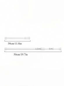 No-Drill Adjustable Tension Rod, Heavy Duty Steel & Plastic Telescopic Curtain Rod For Shower, Closet, Window, Towel & Wardrobe. - Multicolor - View 10