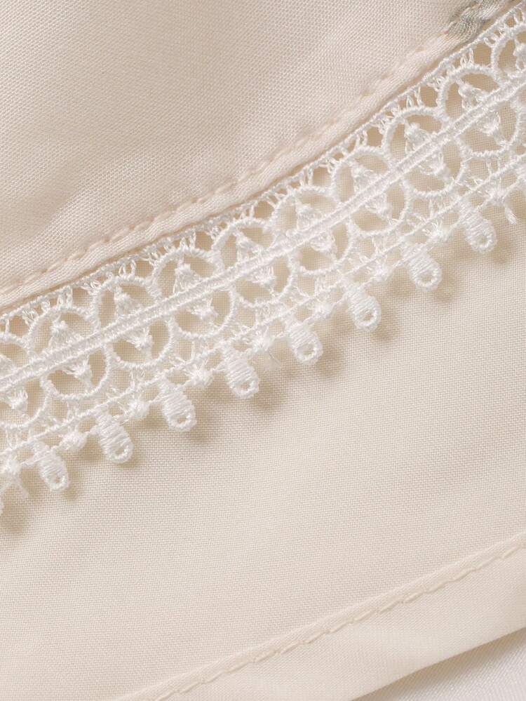 Women's Elegant Floral Lace Patchwork Belted Mid-Length Dress Wedding Guest Dress Summer Sundress