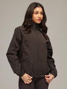 Sigmas 女士梭织全拉链修身运动外套（春季款） - 咖啡棕 - 查看 1