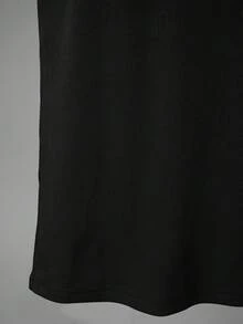 Manfinity Dauomo Men's Solid Color Square Neck Slim Fit Casual Tank Top, Summer - Black - View 6