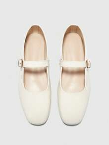 CUCCOO BIZCHIC Buckle Simple And Generous Fashion Versatile Leisure Workplace Commuter Women Flat Shoes Spring Shoes - Chantilly - View 2
