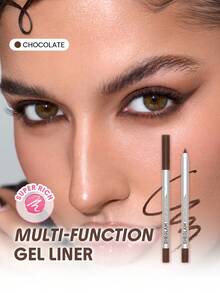 SHEGLAM Boldline Longwear Multi-Function Gel Liner-Chocolate Kohl Kajal Henna Brand Beauty Makeup Face Paint Cosmetic For Women Girls Perfect For Winter Spring Ideal For Y2K Fancy Fashion Suitable For Birthday Valentine'S Day Gift Rave Party Ready Best Color - Chocolate - View 1