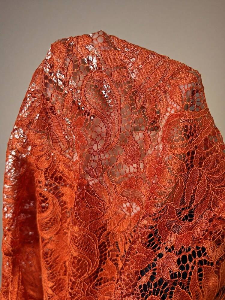Top da Moda de Renda Arredondada com Bainha Alta e Baixa para Mulheres Plus Size, Top Poncho para Férias/Verão/Primavera, Férias de Praia para Mulheres