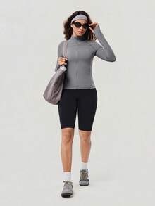 OutZeal 女士防晒外套 夏季日常休闲凉爽修身户外上衣 - 灰色 - 查看 7