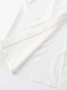 EGENSIO 男士花卉拼接翻领短袖衬衫 - 白色 - 查看 7