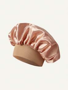 单件式干发帽，缎面多色图案，柔软弹力带带光泽，家用纺织品，适合日常居家佩戴 - 彩色 - 查看 7