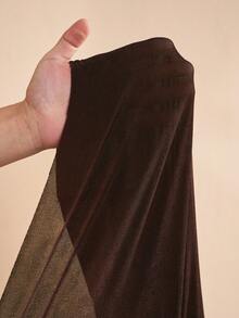 Zivah 2026 Spring/Summer New Arrival Music Festival, Easter, St. Patrick's Day, Valentine's Day, Date, Western, Nomadic, Birthday Party, Graduation, College Style, Student, Daily Casual, Versatile, Leisure, Cruise Travel, Beach, Sunbathing, Viral , Streetwear, Wedding Guest Boho, Commute, Brunch, Airport, Party, Holiday Outing, Office Wear, Elegant Dance Sleeveless Mini Dress With Waist Tie, Brown Shiny Satin - Brown - View 8