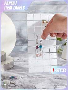 SHEIN 2 chiếc giá đựng khuyên tai 72 lỗ, giá trưng bày khuyên tai, giá đựng khuyên tai đựng được 36 đôi, giá treo khuyên tai, giá để đồ trang sức - Nhiều màu - Xem 4