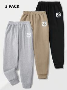 3pcs/Set Casual Graphic Print Sweatpants For Tween BoySuitable For Autumn/Winter Daily, Commuting, School, Sports Wear, Multi-Color & Style Options - Multicolor - View 8