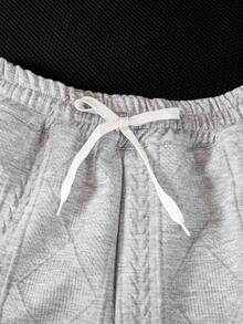 Mirajuku Bộ 2 món áo polo cổ bẻ và quần short kiểu dáng thường ngày dành cho thiếu niên nam - Màu Xám nhạt - Xem 7