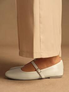 Rosivie Women Casual Versatile Commute Simple Daily Buckle Flats - Chantilly - View 3