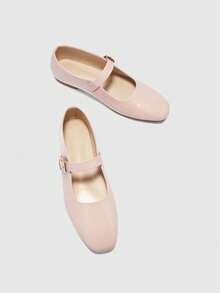 CUCCOO BIZCHIC Zapatos planos de mujer versátiles, de moda sencilla y generosa, para el tiempo libre, el trabajo y el transporte - Rosa claro. - Ver 10