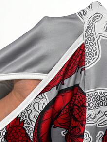 Mistrie 女士全印花镂空拼接紧身性感连衣裙 - 彩色 - 查看 6