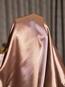 SHEIN 女士性感V领吊带睡裙，撞色蕾丝缎面吊带裙，露背设计，四季皆宜 - 摩卡棕 - 查看 7