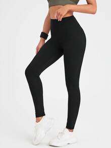 Easithlete High Waisted Seamless Slim Leggings For Women - Cloud Soft Breathable 4-Way Stretch Legging Quick-Drying For Running Cycling Yoga Pickleball Exercise Casual - Black - View 6