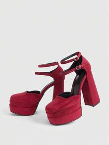 CUCCOO LuxiPop Women Pumps - Burgundy - View 6