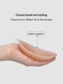 SHAPORA 1 Set + 5pcs Women's Reusable Floral Nipple Covers - Apricot - View 5