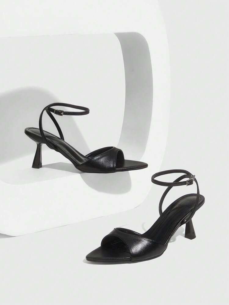 CUCCOO SZL Women's Buckle Design Fashionable High Heels, Versatile For Daily Wear Valentine's Day