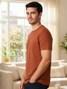 Essential Premium T-Shirt - The Essential Basics For Your Wardrobe - Burnt Orange - View 3