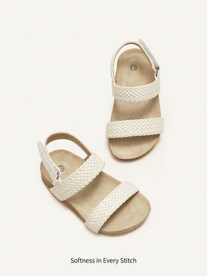 Cozy Pixies Summer Fashionable Versatile Woven Cute & Lively Elegant Princess Style Pastoral Casual Comfortable Girls/Baby Flat Sandals
