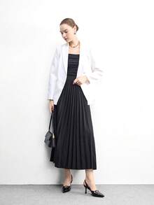 CUCCOO BIZCHIC 女士尖头细高跟黑色后系带露跟鞋，适合日常通勤、工作、派对等各种场合。 - 黑色 - 查看 6