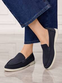 Women's Casual Versatile Commute Simple Flats Valentine's Day - Navy Blue - View 5