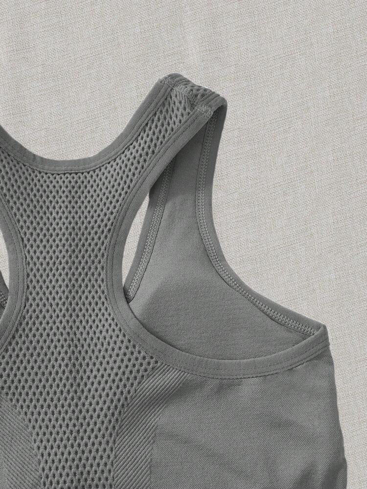 Velisys 3pcs/Set Seamless Scoop Neck Sports Bras, Solid Color, Summer - Multicolor - View 3