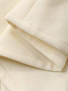 DAZY 女士优雅纯色立领泡泡袖假口袋衬衫半裙两件套，春夏婚礼宾客礼服 - 黃色 - 查看 7