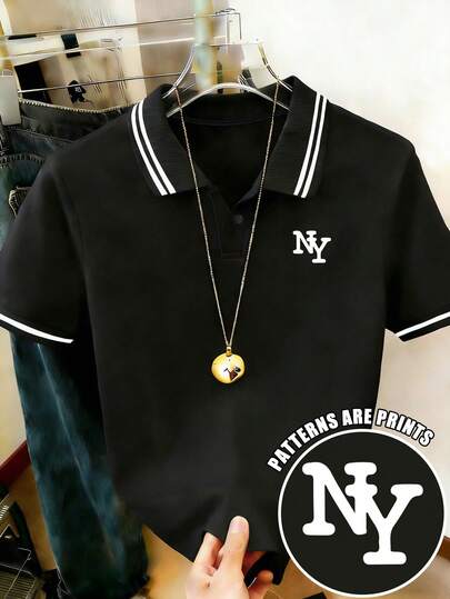 Resyla Women's Polo Shirt With New York NY Logo Print