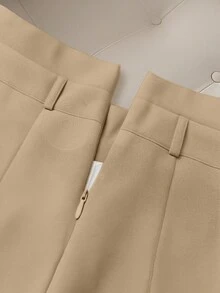 GlowEve New Summer High Waist Slimming Contrast Color Button A-Line Shorts - Multicolor - View 3
