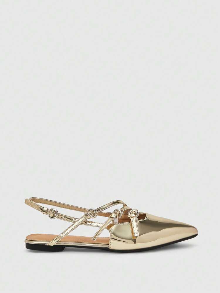 CUCCOO BIZCHIC Women's Fashion Commuter Buckle Pointed Toe Flats Valentine's Day