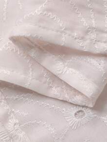 Dazy-Less Women's Long Sleeve Floral Print Button Front Casual Blouse - White - View 7