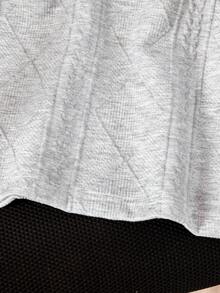 Mirajuku Bộ 2 món áo polo cổ bẻ và quần short kiểu dáng thường ngày dành cho thiếu niên nam - Màu Xám nhạt - Xem 6