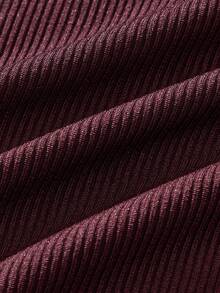 SHEIN 少女泡泡袖上衣和印花阔腿裤两件套，适合日常外出和度假穿着 - 彩色 - 查看 14