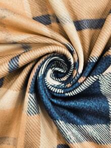 EMERY ROSE Women's Plaid Round Neck Long Sleeve Casual Loose T-Shirt - Multicolor - View 3