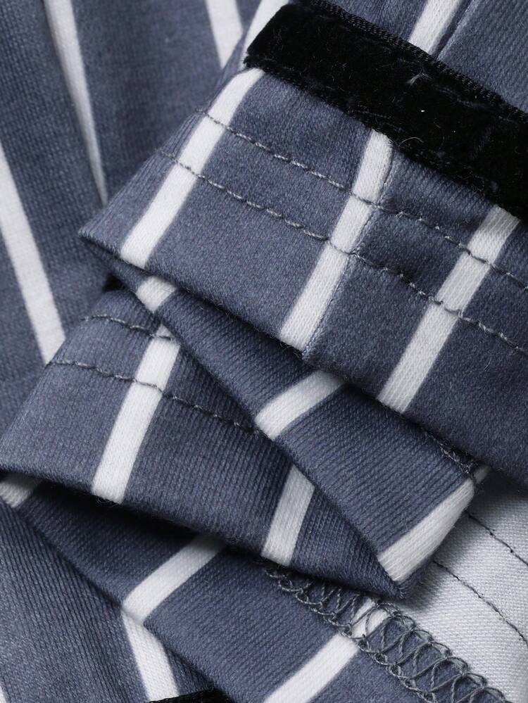 Men's Multi-Color Striped & Polka Dot Long Sleeve Pajama Set, Spring