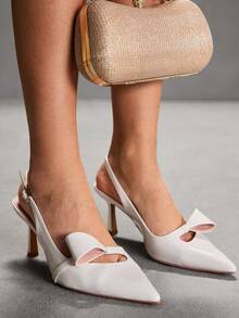 CUCCOO SZL Casual Minimalist Solid Color Pointed Toe Women Pumps Spring Shoes - White - View 8
