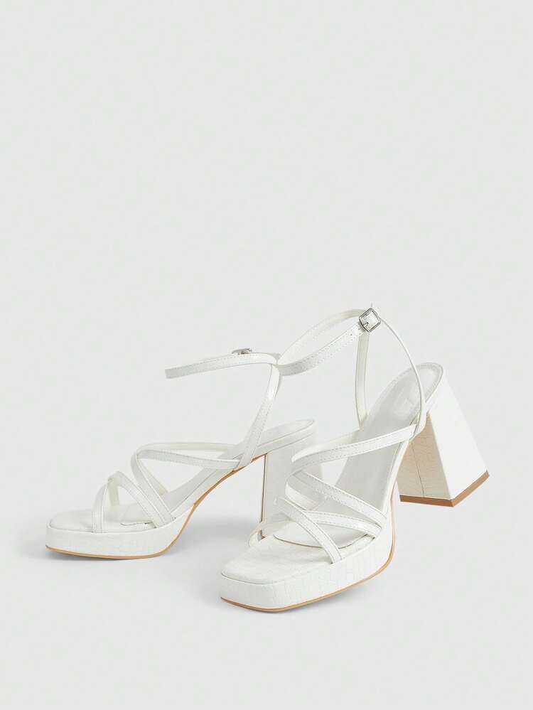 CUCCOO LuxiPop Women's Thick Sole High Heel Waterproof Platform Fashion Sandals For Daily Wear