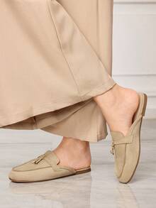 Sleekvia Women's Casual Versatile Slip-On Flat Shoes - Apricot - View 5