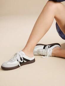 CUCCOO EASI 2024春秋新款白色德国女式运动鞋，厚底增高休闲运动鞋，返校季必备 - 黑灰 - 查看 10