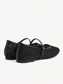 CUCCOO CHICEST Sandal đế bằng lưới thoáng khí đa năng dành cho nữ mùa hè. - màu đen - Xem 5