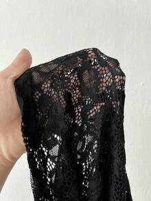 Rustia New Fashionable Sexy Lace Tie-Up Dress - Black - View 6