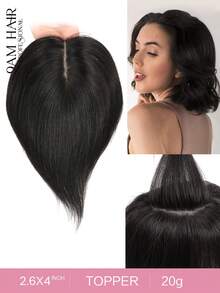 Hair Toppers For Women Real Human Hair 6 Inch Natural Black Hair Topper 2.6x4inch Base Real Hair Topper - Natural Black - View 1