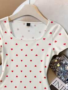 GlowEve Elegant Summer Knitted T-Shirt For Women - Apricot - View 5