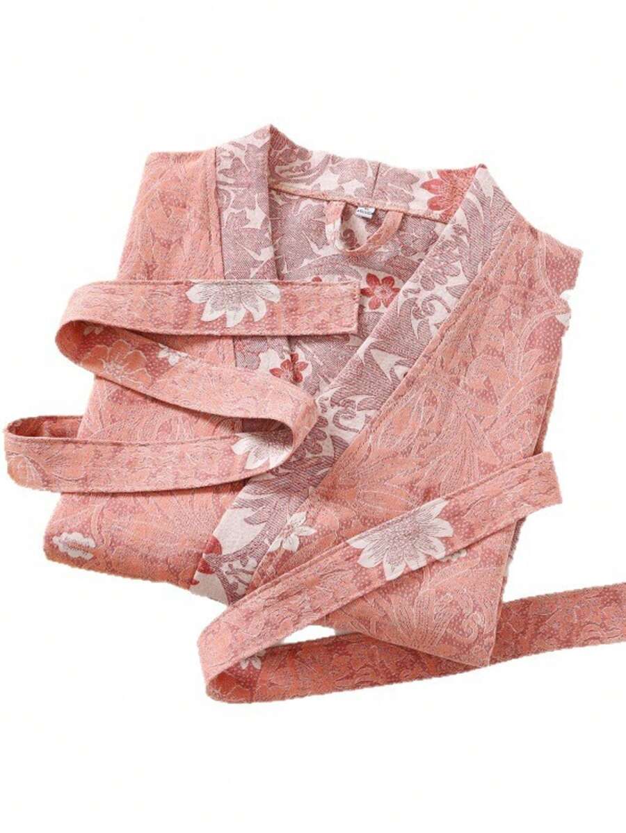 1 chiếc, Áo choàng tắm dài kiểu cổ điển, Áo choàng tắm bằng vải cotton gạc nguyên chất, Áo choàng tắm mùa hè, Thấm hút tốt, nhanh khô, Áo choàng tắm nữ, Khăn tắm có thể mặc được, Đồ ngủ mùa xuân và mùa hè, Vải gạc đôi, Đồ dùng phòng tắm, Đồ gia dụng - nhiều màu - Xem 1