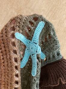 Soleia Women's Ombre Starfish Applique Hollow Out Knit Camisole Top And Knitted Mini Skirt Sexy 2-Piece Set, Suitable For Party, Evening, Date, Beach, Summer - Multicolor - View 8