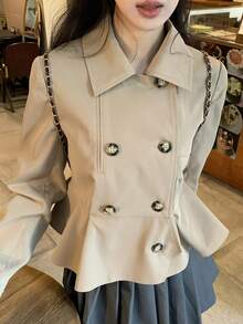 FRIFUL Women Jackets - Khaki - View 1