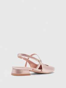 CUCCOO BIZCHIC 时尚红色玛丽珍鞋，后跟系带低跟舒适方头鞋，适合毕业典礼、舞会等场合，夏季、春季、春假、复活节、圣诞节等节日穿着。 - 玫瑰金 - 查看 9